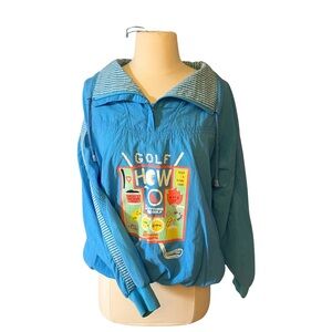 Lady Foot Locker vintage nylon golf pullover size medium